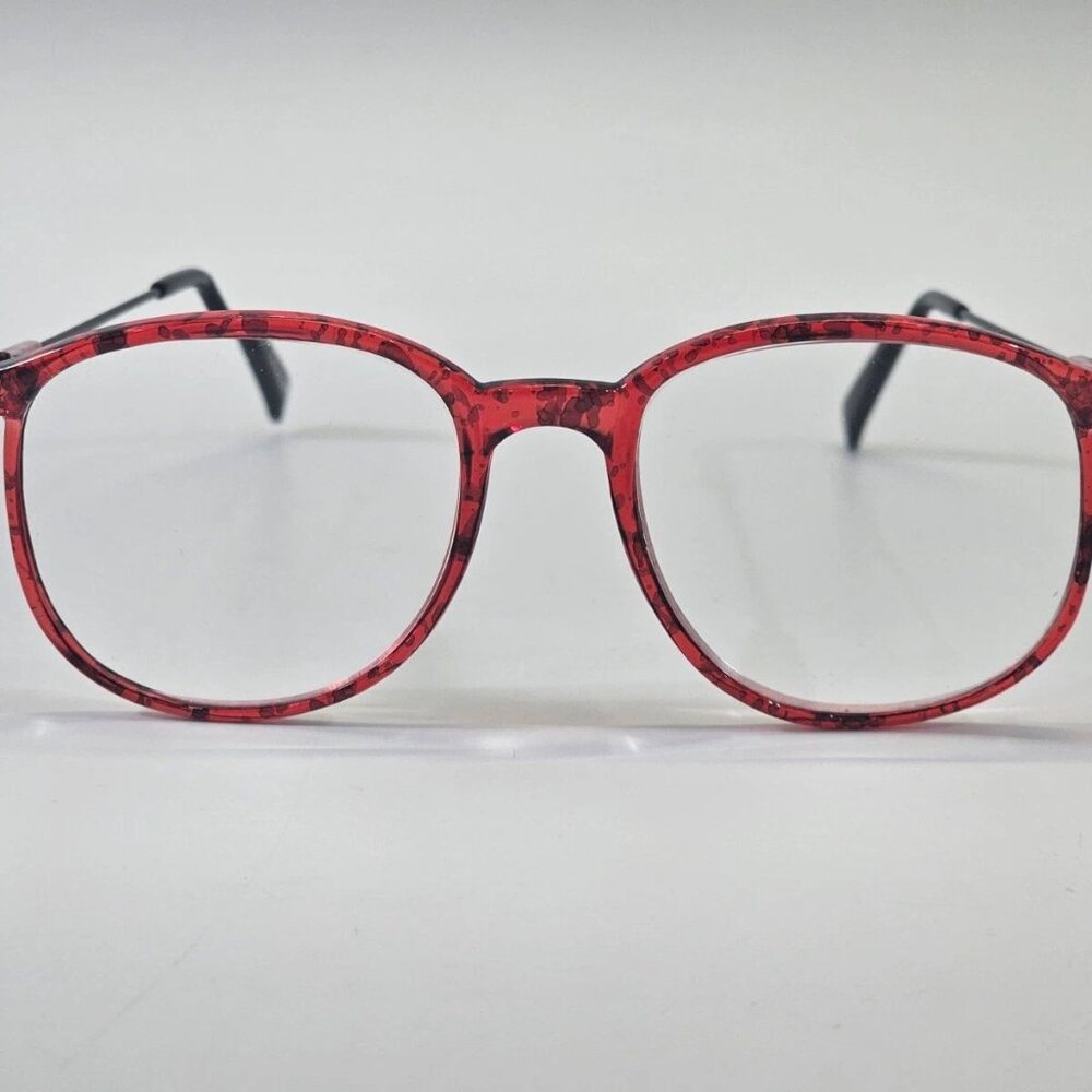 VINTAGE Unbranded Red Tortoise Shell Oversized Plastic Frames Glasses +175 EUC - Picture 2 of 7